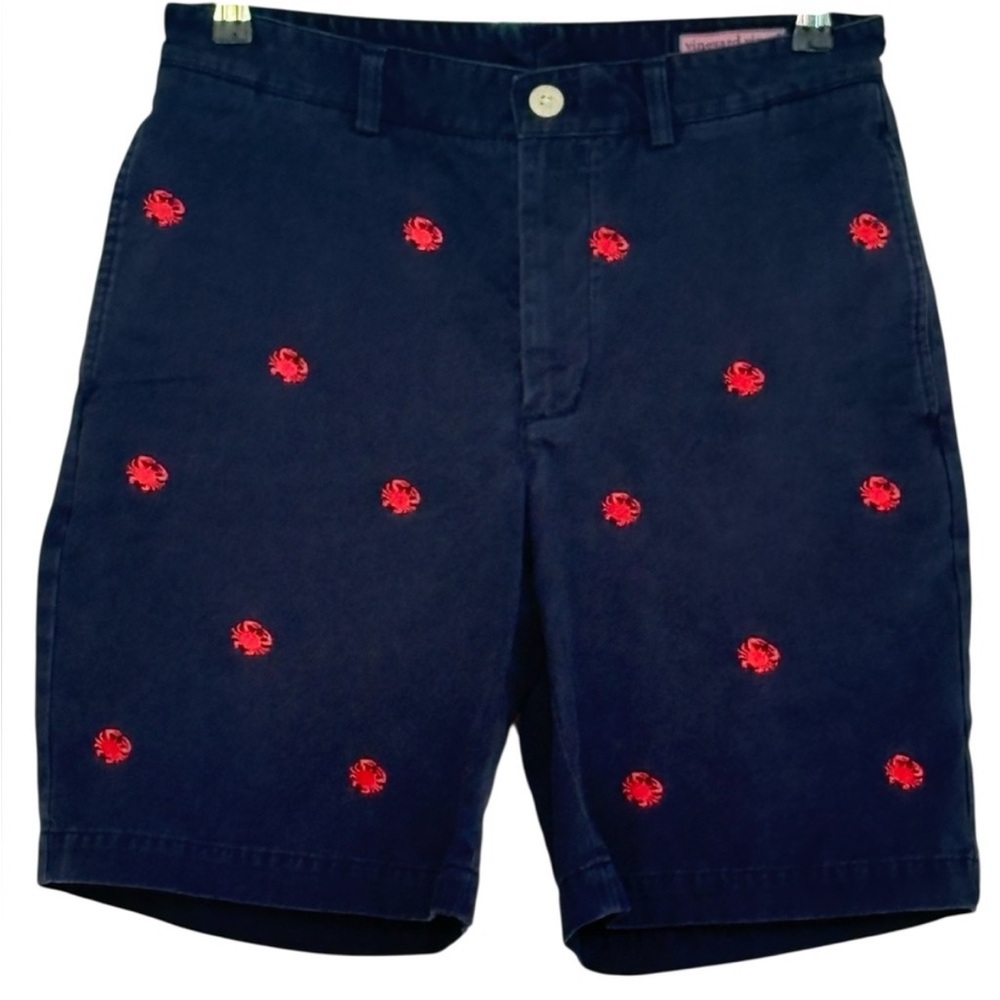 Vineyard Vines Red Lobster Zip Up Golf Club Shorts Size 30